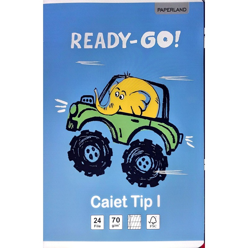 Caiet Tip 1 Paperland, 24 file, copertă color pentru școlari