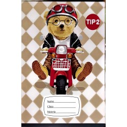 Caiet A5 Tip II Paperland, 24 file, copertă colorată pentru școlari