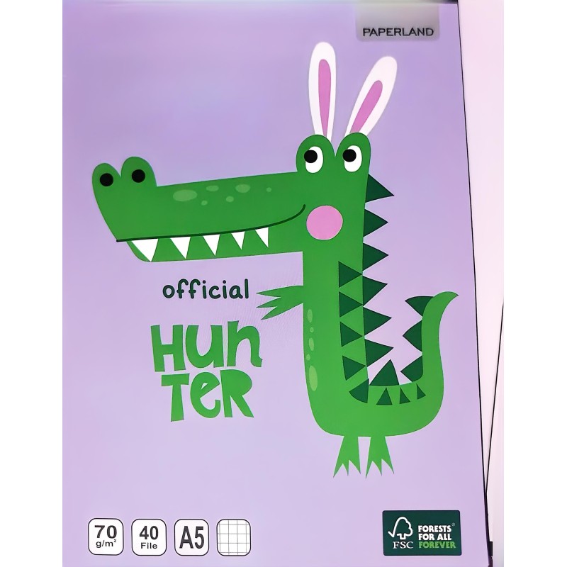 Caiet A5 matematică, 40 file, pătrățele, Paperland, copertă color diverse modele