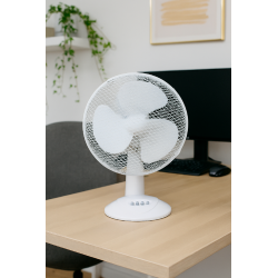 Ventilator de Masă Klimatronic CoolBreeze 3000 TV, Suntec Wellness, 3 trepte viteză, Ø 30 cm, Alb/Negru