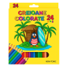 Creioane colorate lungi, 24 culori DROM